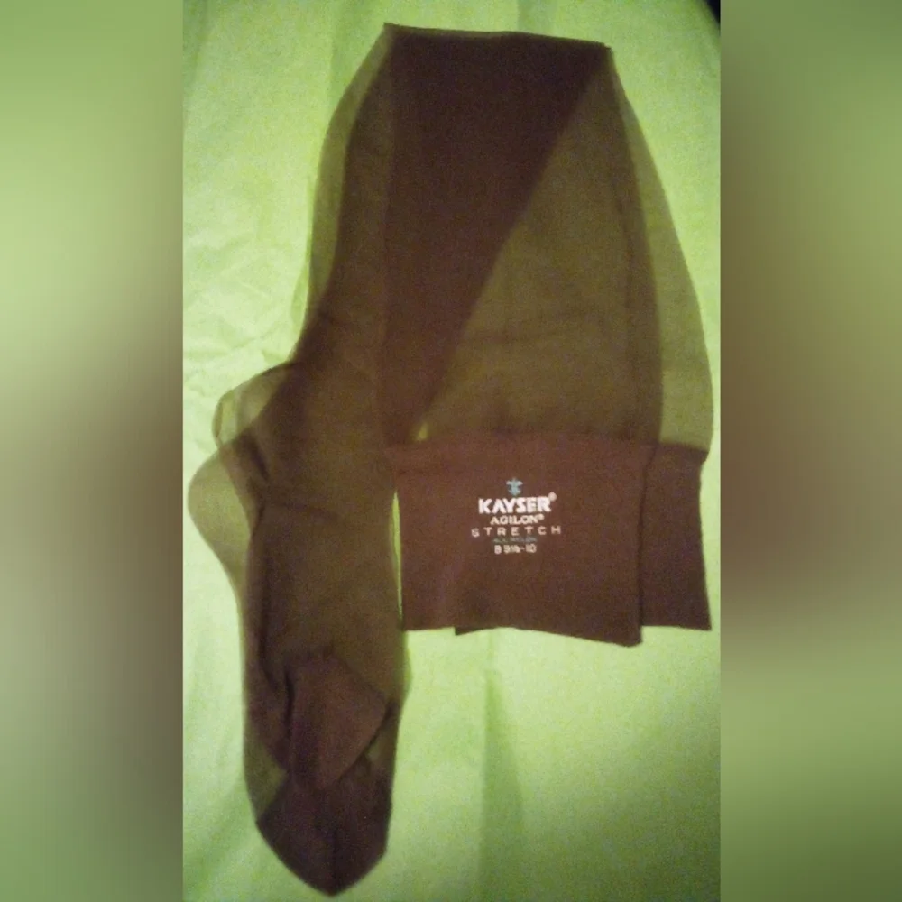 Vintage Kayser Agilon Stretch Thigh High Nylons 9 1/2-10 New